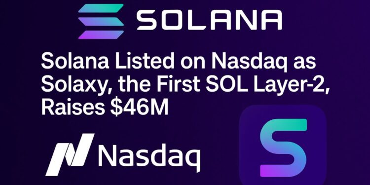 Solana Listed on Nasdaq as Solaxy, the First SOL Layer-2, Raises $46M